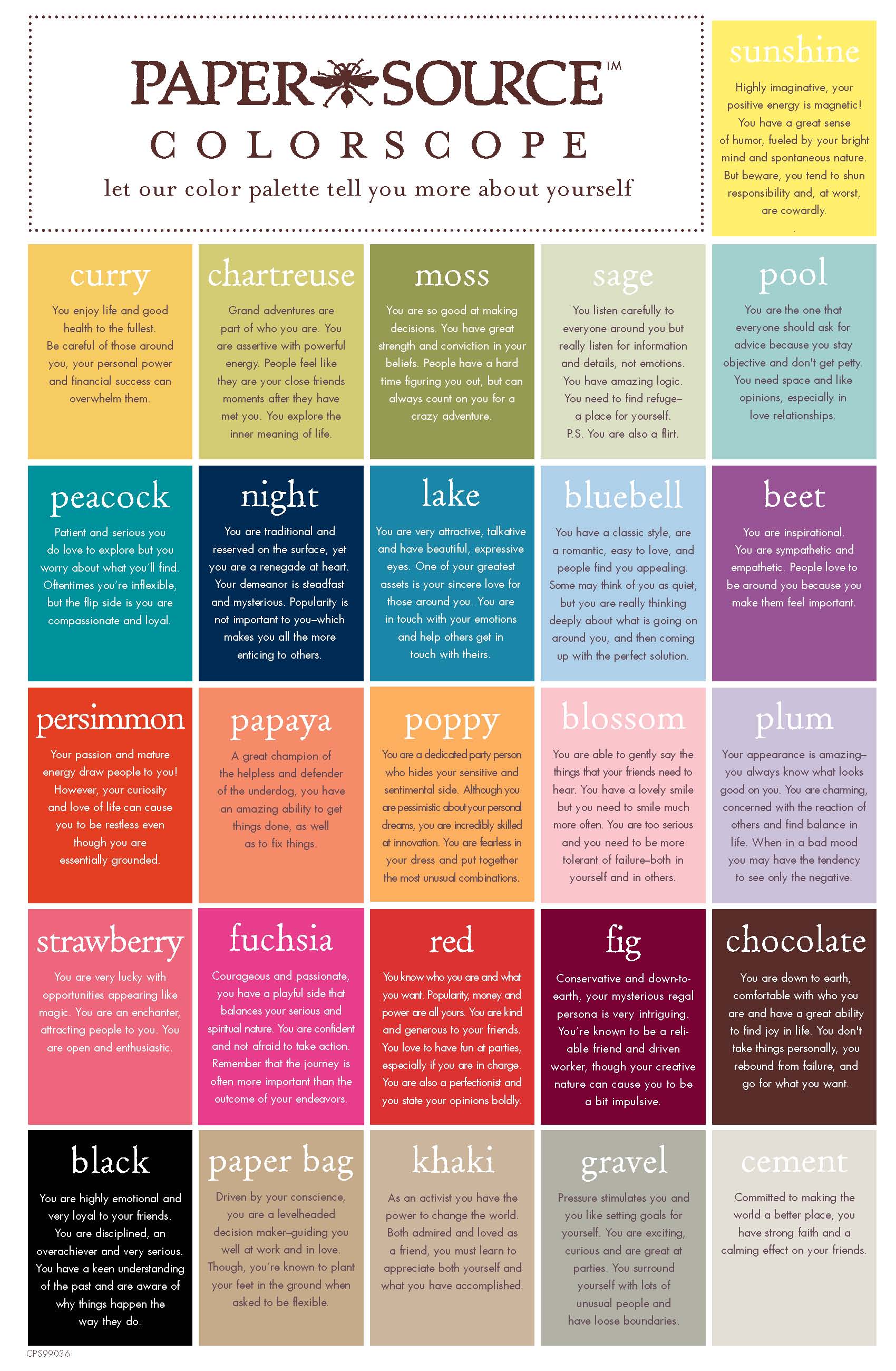Color Meanings Symbolism Chart
